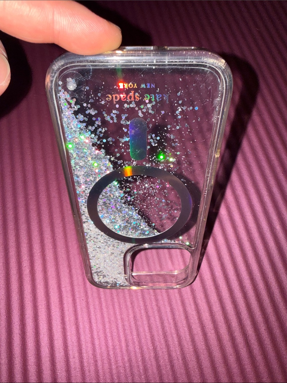 Kate Spade glitter iPhone 16 Pro case - Picture 4 of 5